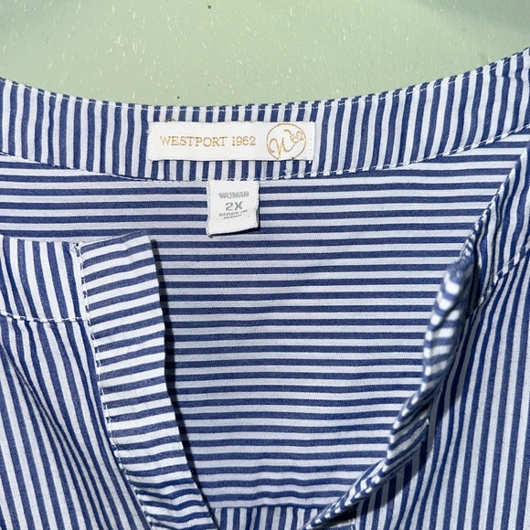 Womens stripped puff sleeve blouse - Picture 3 of 3